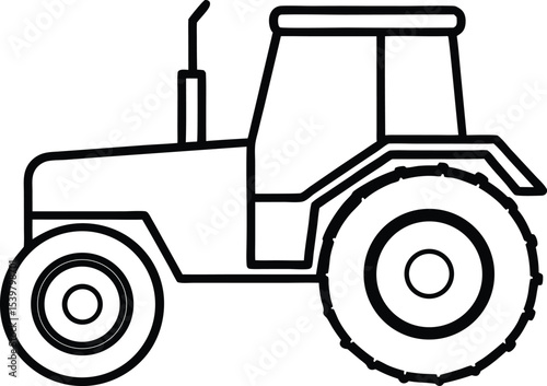 tractor silhouette vector