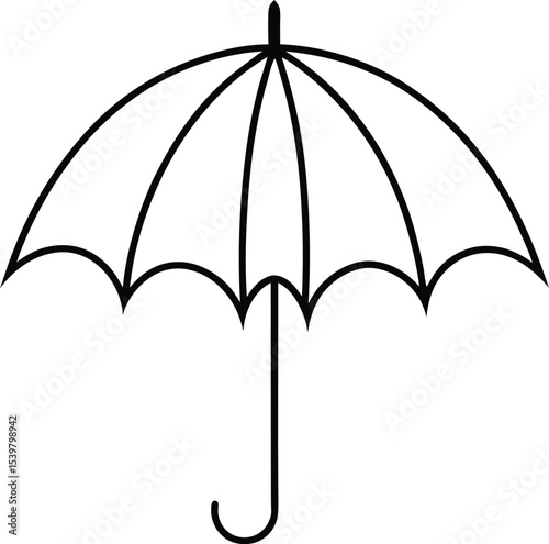 black umbrella vector illustration