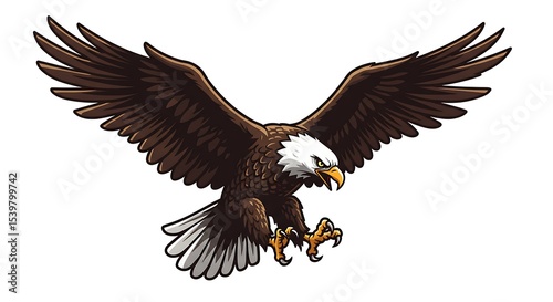 vector art line of angry wild eagle face brave and muscle suitable for mockup and logo product of team isolated white background