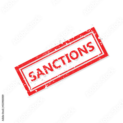 Sanctions text stamp vector illustration