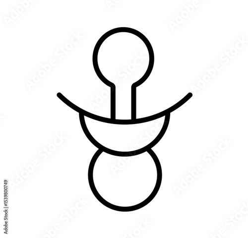 baby pacifier vector icon