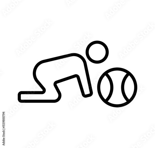 kid playing with ball vector icon