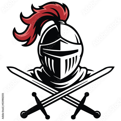 Warrior in armor holding sharp sword vector isolated white background