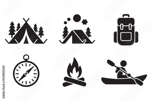 Emergency and safety icon set. Vector glyph pictograms of ambulance, fire, police, SOS, evacuation, natural disaster response, medical aid, law enforcement, black silhouette illustration.