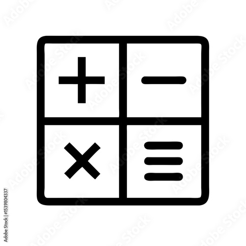Mathematics calculator and symbol 