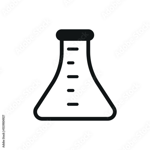 Bold lab flask symbol for science-based designs.