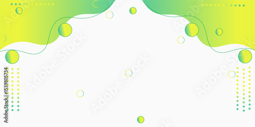 Colorful template banner with gradient color. Design with liquid shape.