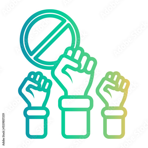 civil right Line Gradient Icon