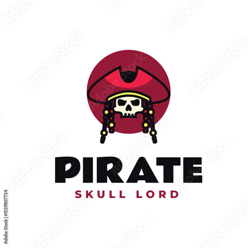 Skull Pirate Mascot Logo Design
