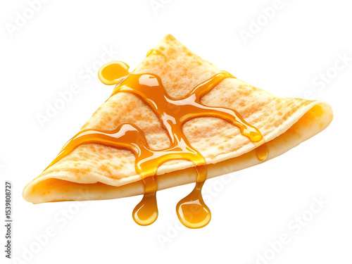 Ai generated image of crepe with syrup isolated on transparent background