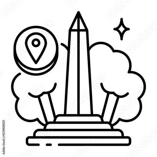 This Landmark icon is suitable for Travel and Tourism, etc