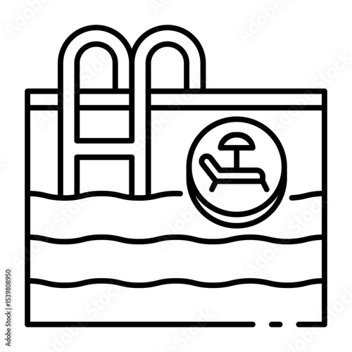 This Pool icon is suitable for Travel and Tourism, etc