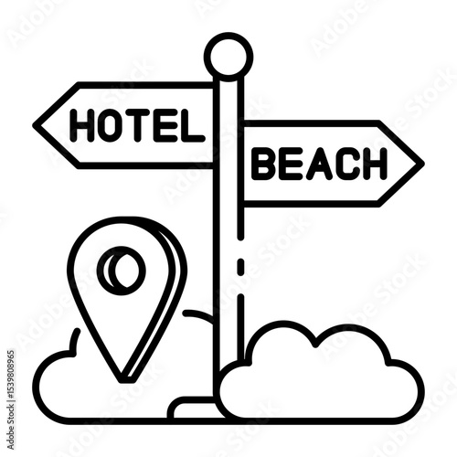 This Sign board icon is suitable for Travel and Tourism, etc