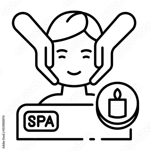 This Spa and relax icon is suitable for Travel and Tourism, etc