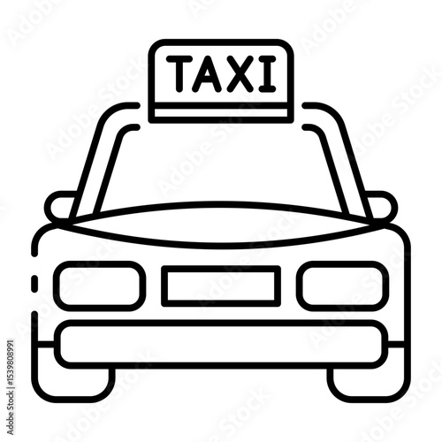 This Taxi icon is suitable for Travel and Tourism, etc