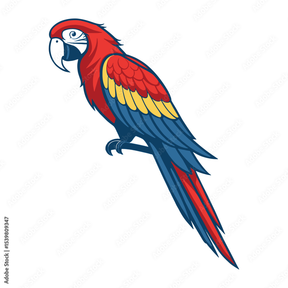 Fototapeta premium red and yellow macaw