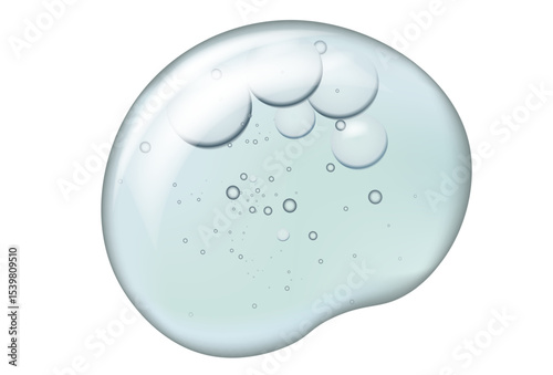 Moisturizer splash cosmetic toner blue water micellar or emulsion white background