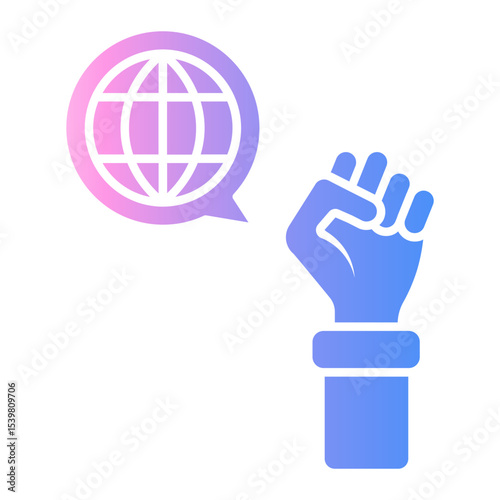 human right Gradient icon