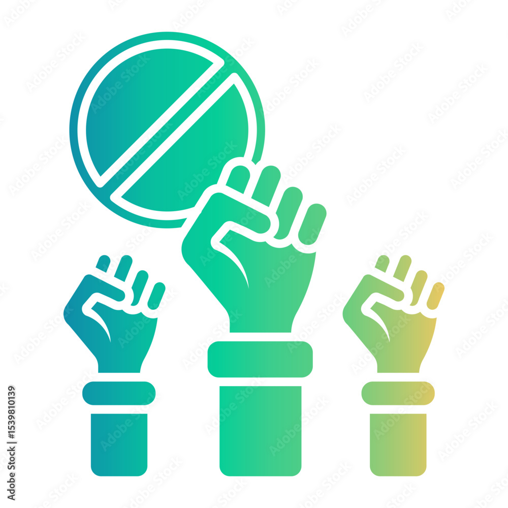 Obraz premium civil right Gradient icon