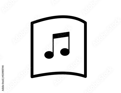Icon of sheet music with eighth notes 01D : Eighth note, Quarter note, quaver, crotchet , musical instrument , sheet music , music score 