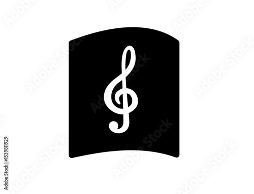 Icon of sheet music with a treble clef and notes 16C : Eighth note, Quarter note, quaver, crotchet , musical instrument , sheet music , music score 