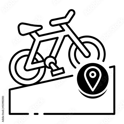 This Bike icon is suitable for Travel and Tourism, etc