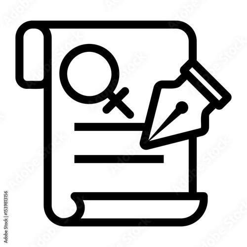 pen Line Icon