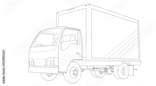 car for transporting goods 3d illustration