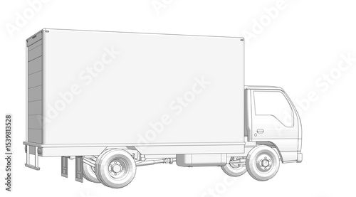 car for transporting goods 3d illustration