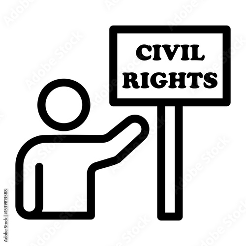 civil right Line Icon