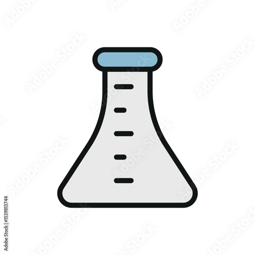 Vibrant flask icon in blue-green tones for lab projects.