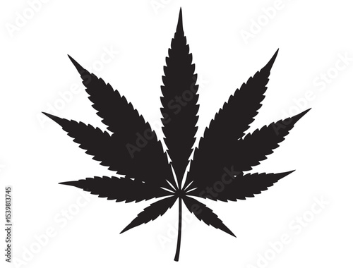 WEED LEAF SILHOUETTE