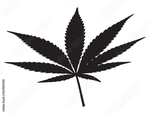 WEED LEAF SILHOUETTE