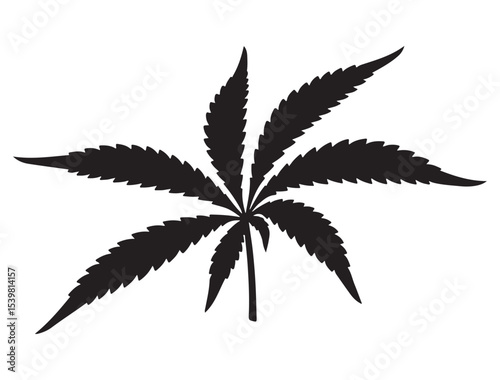 WEED LEAF SILHOUETTE
