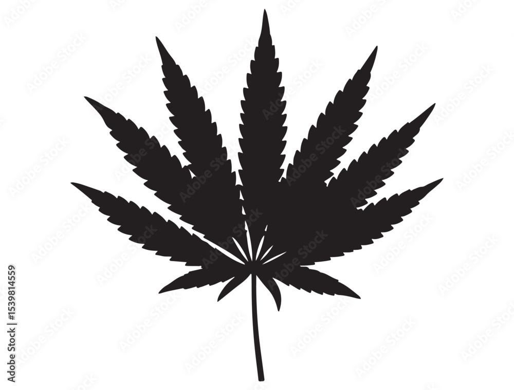 WEED LEAF SILHOUETTE WEED LEAF SILHOUETTE