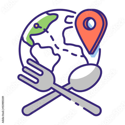 This Culinary icon is suitable for Travel and Tourism, etc