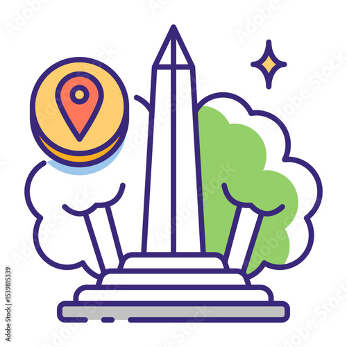 This Landmark icon is suitable for Travel and Tourism, etc
