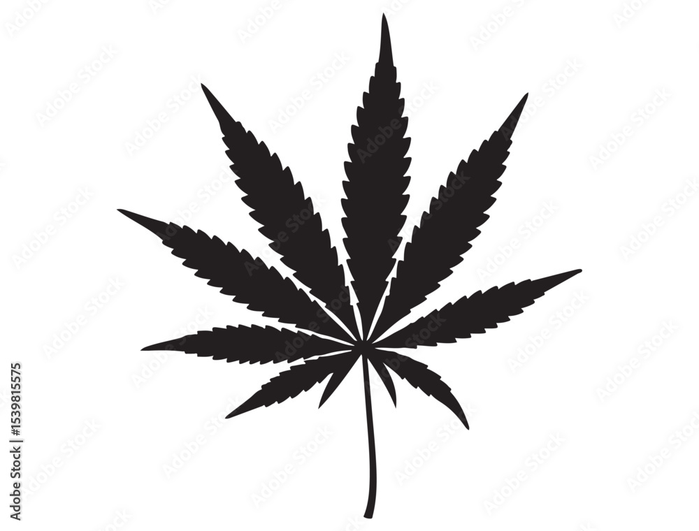 WEED LEAF SILHOUETTE WEED LEAF SILHOUETTE