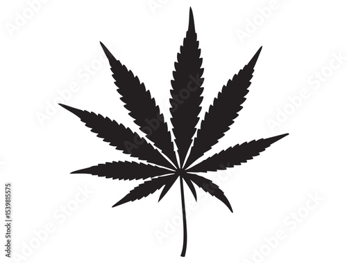 WEED LEAF SILHOUETTE