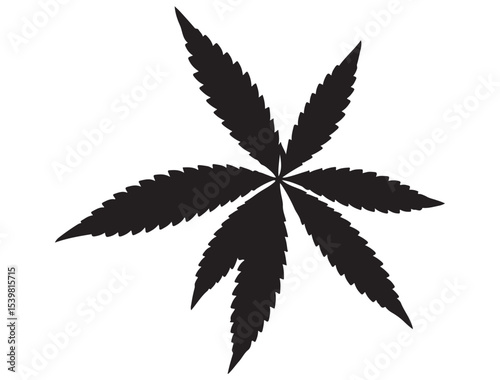 WEED LEAF SILHOUETTE