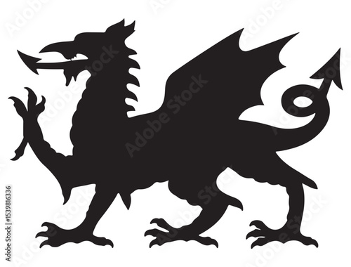 WELSH DRAGON SILHOUETTE 