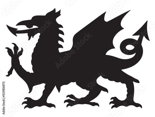 WELSH DRAGON SILHOUETTE 