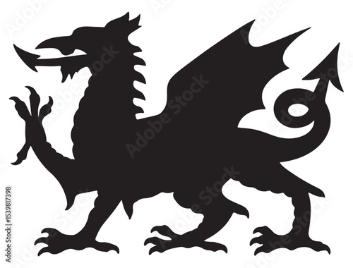 WELSH DRAGON SILHOUETTE 