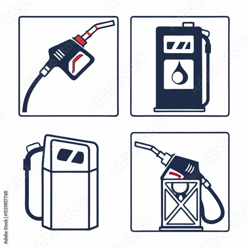 Fuel canister icon. Car fuel vector icon set. Fuel icon set. Gas station icon