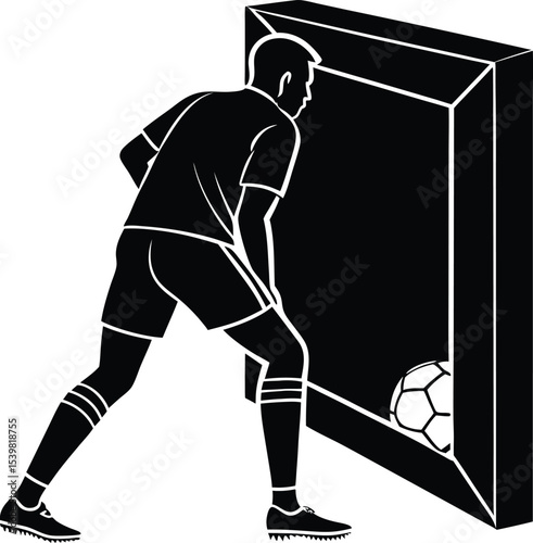 soccer player silhouette