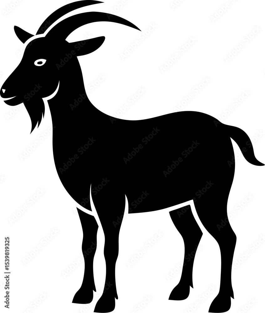 Fototapeta premium goat isolated on white background