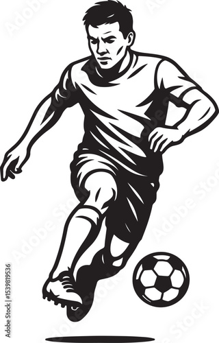 soccer player silhouette