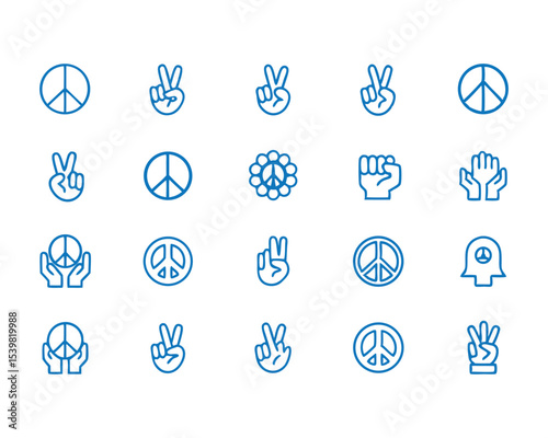 Peace Sign icon set