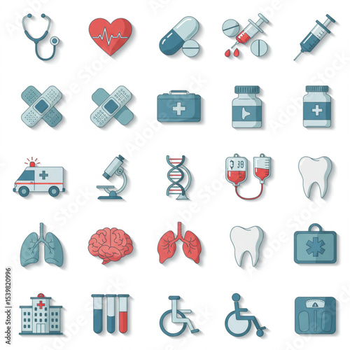 set of medical icons