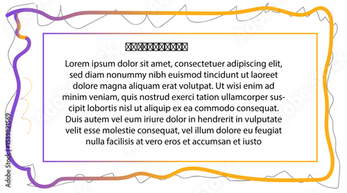 vector frame for text with notes